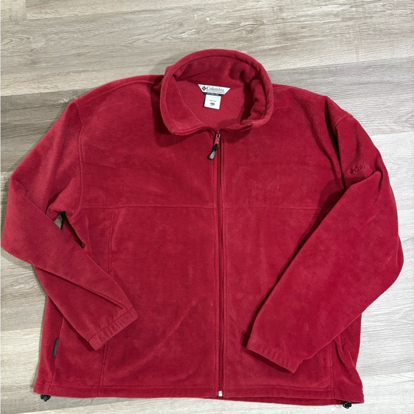 Columbia Men's Bold Red Fleece Jacket - Picture 1 of 8